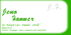 jeno hammer business card